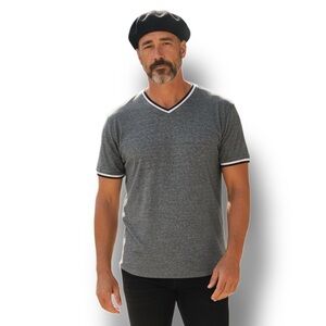 MBX Premium Goods Mens Short Sleeve V Neck Tee Classic Fit Athleisure Black XL